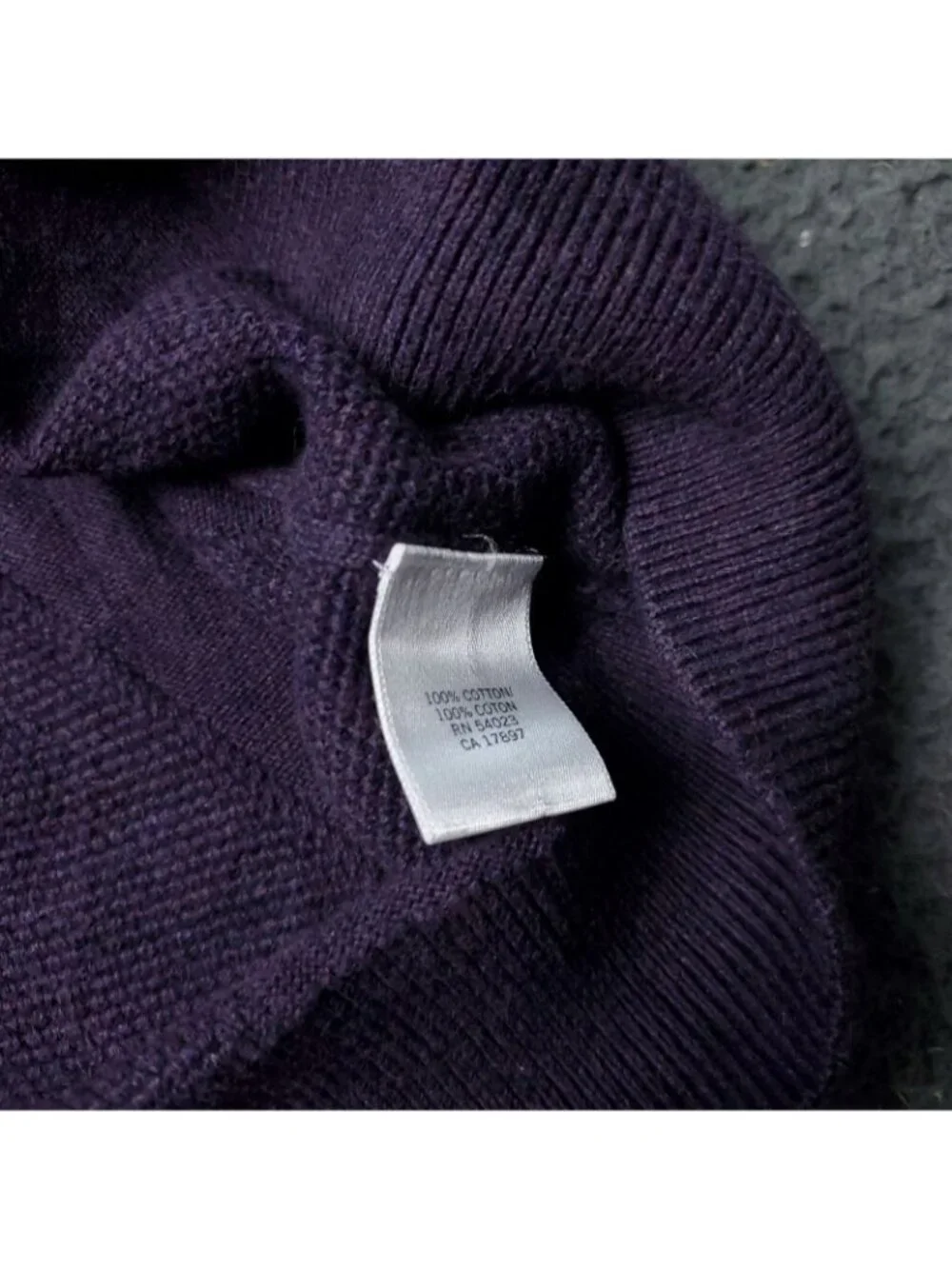 Banana Republic Sweater Mens M Medium Cotton Argyle Diamond Purple  Pullover
